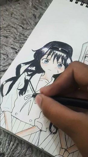 Waguri and subaru drawing🌷 #art #short #trending #waguri #anime #viral plz sub🌸