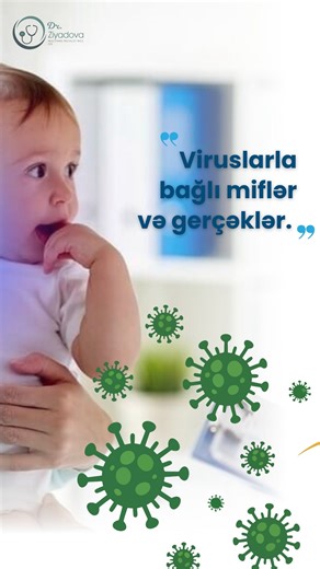 Aytən Ziyadova on Instagram: "Viruslar haqqında illərdir dolaşan çoxlu mif mövcuddur. ❌ “Soyuq su içmək virus yaradır” – viruslar yalnız yoluxma ilə keçə bilər. ❌ “Vitamin çoxalsın, virus olmaz” – vitaminlər immuniteti gücləndirir, amma virusu tam qarşısını almır. ❌ “Antibiotik virusu sağaldır” – antibiotiklər yalnız bakteriyalara təsir edir. ✔️ Gerçək odur ki, viruslardan qorunmanın ən effektiv yolu peyvəndlər, gigiyena və vaxtında tibbi müraciətdir. ✔️ Simptomların ağırlığı uşağın immun vəziyy