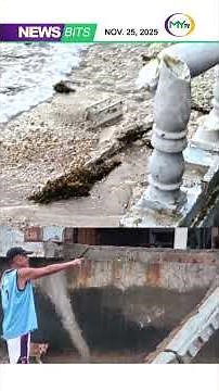 WATCH: Heavy rains, strong winds, and large waves battered Catmon, Cebu on Tuesday morning