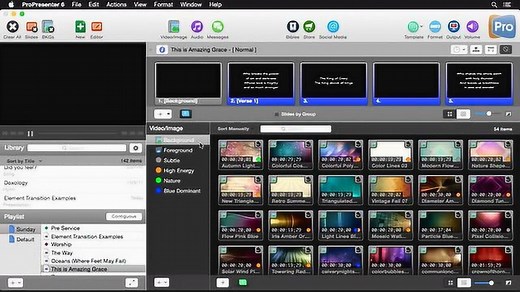 Propresenter官方教学：媒体的组织和效果