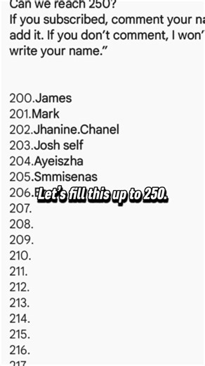 If you subscribed, comment your name so I can add it.Don’t miss your spot.”