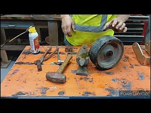 Finish mower wheel repair