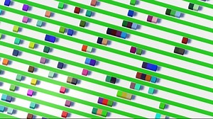 Dice, Lines, 3D, Green, White