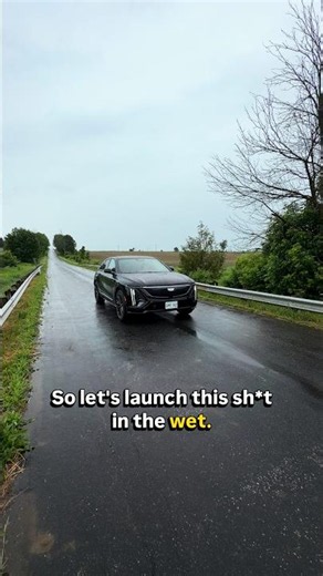 Testing the QUICKEST Cadillac's Launch Control in the Wet! #cars #cadillac #lyriqv
