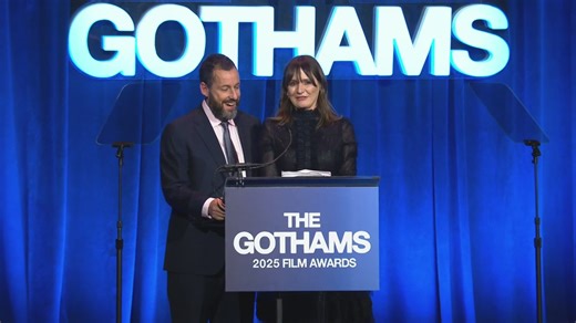 Adam Sandler, Emily Mortimer present Director Tribute to Noah Baumbach at 2025 Gothams