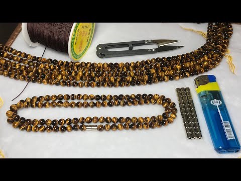 How to Make Simple Beaded Necklace in 10 Minutes | DIY Healing Jewelry Learning