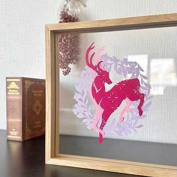 重ねる切り絵キット「美しいツノのシカ」メイキング