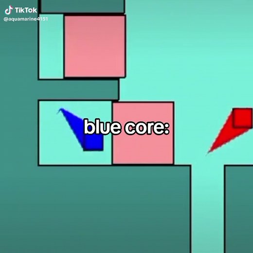 Blue and Red Block Animation in a Virtual World