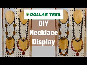 DIY Necklace Display using #DollarTree Wood | #crafting #jewelrydisplay