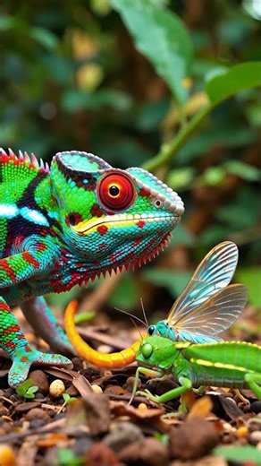 How Fast Can a Chameleon Catch a Bug?