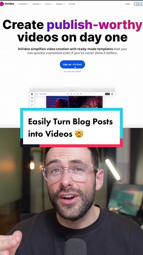 Here’s how you can turn any blog post into a video in seconds. First go to Invideo.io and sign up for a free account. Once you’re in click AI text to video. Pick the template that best fits your brand. Now all you gotta do is paste the link from your blog and click create scenes. It will automatically summarise your article and create a video from the content. You can use this to upload to YouTube shorts or use the video promote a link back to your blog. #ai #gpt #invideo #videoediting #aitools 