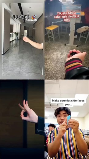 DIY Crafts on Instagram: "4 best paper weapons🤩, how to make spider man webshooter, paper rocket, tooth pick throwing trick, How to make a paper rocket 🚀 #reels #shorts #crafts #trending #explore #explorepage"