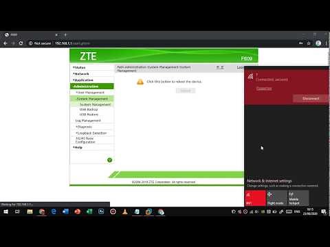 How to Restart / Reboot ZTE F609 Router