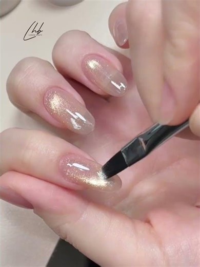Gold & Teal Glitter Gradient Nail Tutorial | Fresh Minimalist Design