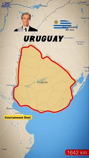 Uruguay full location map Travel #uruguay #location #map #shorts #ai Uruguay popular songs 🌍🌍