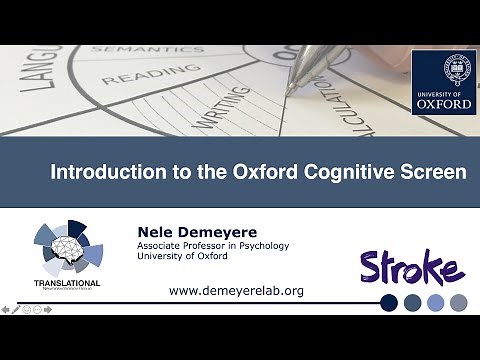 Oxford Cognitive Screen (OCS) background and principles