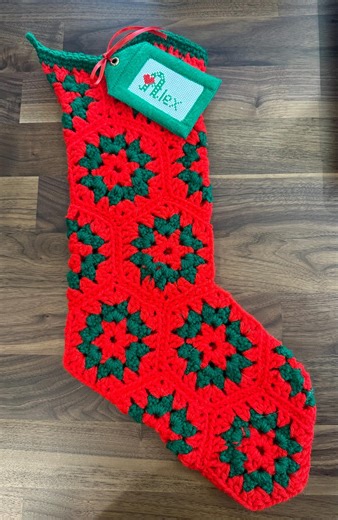 Classic Granny Hexagon Crochet Stocking Pattern | Heirloom Christmas Stocking (PDF) - Etsy