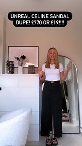 😍😱Unreal Celine Sandal dupe! I LOVE Celine sandals but at £770 I just can’t justify it for something I’d only wear in the summer, so when I spotted these I HAD to get them and share them with you! This was yesterday’s outfit, you like? The top I have in loads of different colours, I live in them!!! Comment links below and I’ll send them all over to you xx | Nikki Ryan