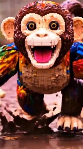 Painted Animals Get Clean 🎨🚿 Monkey, Lion, Panda 🐒🦁🐼 Animal Cleaning Song with Sounds for Toddlers