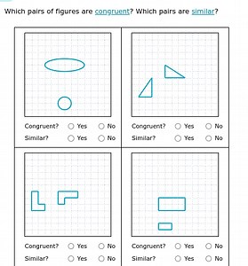 Which pairs of figures are congruent? Which pairs are similar?... | Filo