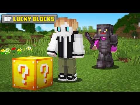 Minecraft Manhunt, BUT I Have OP Lucky Blocks!