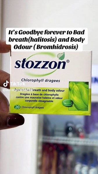 Stozzon is a supplement that contains chlorophyll to help with bad breath and body odor. It's available in the form of chlorophyll tablets or dragees. Stozzon's active ingredient, chlorophyll, is a natural compound that deodorizes. Chlorophyll can reduce the activity of enzymes that break down proteins, which can cause unpleasant odours. #stozzon #halitosis #badbreathtreatment #bodyodor #skincarepharmacist #womeninportharcourt