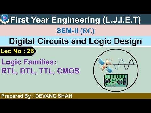 Lec-26 Digital Logic Families RTL DTL TTL CMOS| Digital Circuits and Logic Design| First Year Engg
