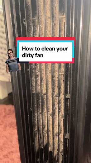 🧽Cleaning hack! How to clean those dirty blades on your fan! Removes all the dust build up and grime! #cleaninghack #howtocleanafan #cleaningtips #householdtips #momtips #cleanhouse #allergies #dust #removedust #airpurifier