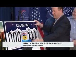 Gov. Polis and DMV unveils new design for Colorado's 150th-anniversary license plates
