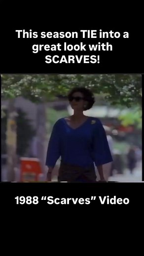 Looking to upgrade your wardrobe this season? TIE into SCARVES!! This 1988 VHS shows you 25 ways to enhance your wardrobe with scarves! #80s #80spopculture #80snostalgia #80stv #80sstyle #80sfashion #80strends #80swomen #vintagefashion #retrofashion #80slifestyle | The Retro Retake