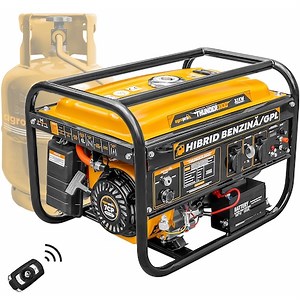 Generator 3.1 kW, AgroPro THUNDER 3100, benzina, GPL, pornire electrica, telecomanda, rezervor 15 L, monofazat, Euro 5, permite automatizare ATS - eMAG.ro