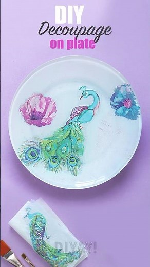 What I Learned from Creating Beautiful Decoupage Art on Plates #decoupage #craft #diy