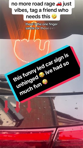 i’ve been having way too much fun with this led car sign 😂 funny hand signals to let other drivers know exactly what you think — without the road rage. honestly a stress reliever and a game changer for driving 🚗✨ save this for later, tag a driver who needs this, and grab one before they sell out 👀#ledcarsign #funnycaraccessories #cargadgets #drivinghumour #roadtripvibes