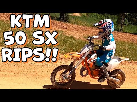 2021 KTM 50 SX Dirt Bike First Test Ride!