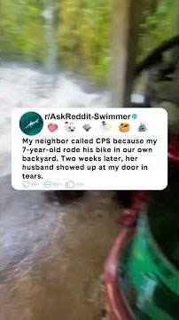 My neighbor called CPS because my 7-year-old rode his bike in our own backyard. Two weeks later…