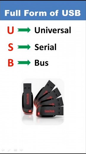 Full Form of USB || USB Full Form #usb #fullform #shorts #computer #shortsvideo