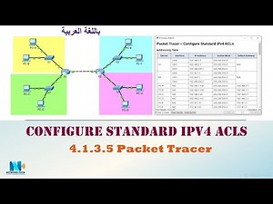 4.1.3.5 Packet Tracer - Configure Standard IPv4 ACLs (عربي) قوائم التحكم بالوصول