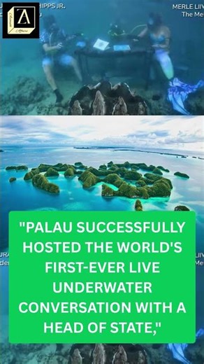Palau underwater meeting #coralreef #latestnews #Surangel Whipps Jr #LiFi