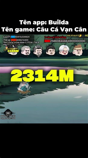 Tên app: Builda, Tên game: Câu Cá Vạn Cân #caucavancan