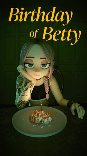 Studio Wrong on Instagram: "Birthday of Betty - Original Short Animation #3danimation #blender3d #characterdesign #horror"