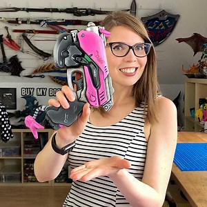 476K views · 10K reactions | I  the futuristic design of Overwatch characters and their props, so I made one for myself! D.Va's blaster was a fun little project to challenge my foam crafting skills! Every single piece was completely made by hand from scratch, just by using a utility knife and a simple rotary tool! It was SUPER fun! Do you still play Overwatch?  | Kamui Cosplay | Facebook