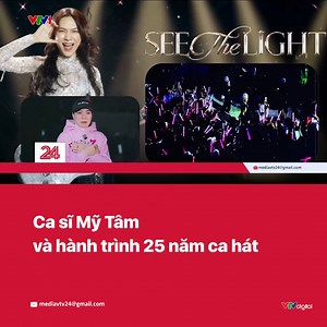 199K views · 4.6K reactions | Live concert “See the Light” một lần nữa khẳng định sức hút bền bỉ của ca sĩ Mỹ Tâm sau hơn hai thập kỷ hoạt động nghệ thuật. Trong chương trình “Talk cuối tuần” hôm nay, mời quý vị cùng chúng tôi trò chuyện cùng nữ ca sĩ về hành trình 25 năm gắn bó với âm nhạc. | VTV24 | Facebook