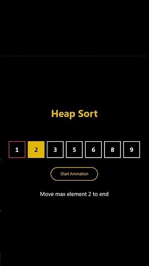 Heap Sort | Binary Heap Sorting Algorithm in JavaScript #heapsort #shorts