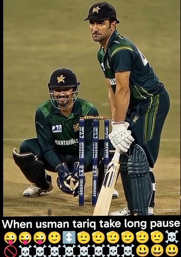 When usman tariq take long pause #usmantariq #cricketshorts #Aishorts