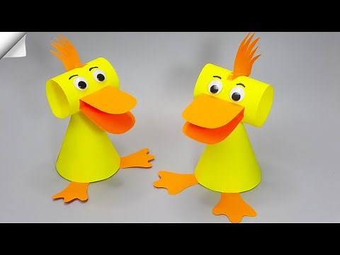 How to make a paper duck - Easy paper crafts