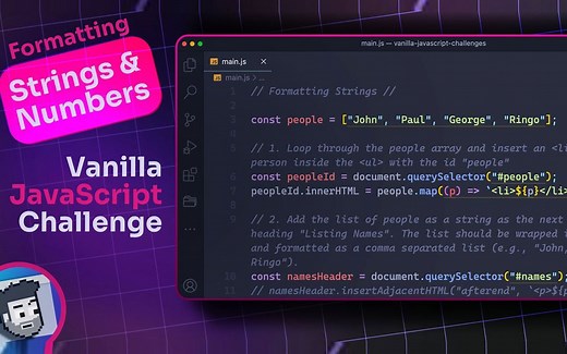 原生JavaScript挑战-格式化字符串和数字