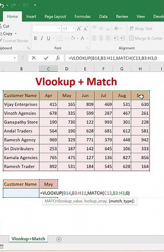 Master VLOOKUP & MATCH Together Excel #excel #exceltutorial #exceltips #exceltricks #excelformula