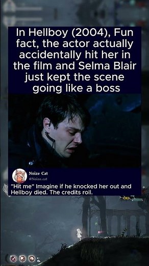 In Hellboy (2004), Fun fact, the actor actually accidentally hit her in the film and Selma Blair