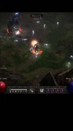 Summoner Necro vs Uber Mephisto #diablo2resurrectedbuild #fastleveling