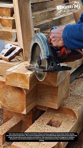 Depth-Controlled Timber Cutting | Kerf Formation for Heavy Wood Joints.